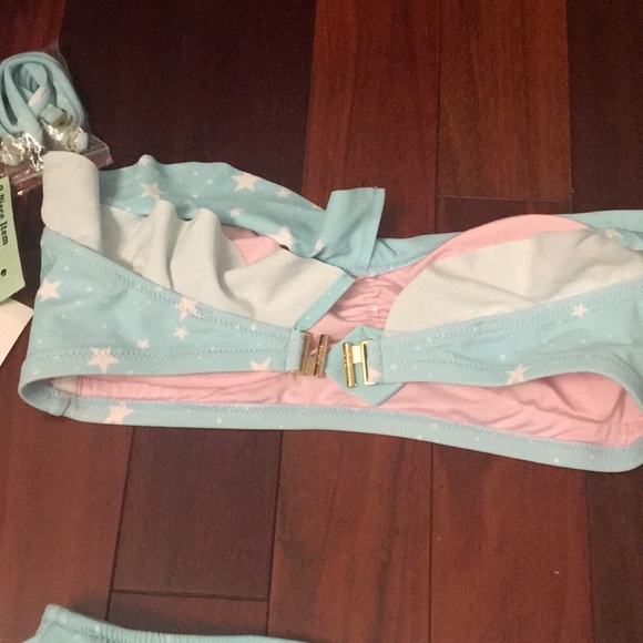 WILDFOX Stars BIKINI SET Ruffled Bottom/Top Size S - Picture 7 of 8